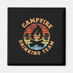 Imán Borracho de Camping Alcohol Retro Vintage Bebida d