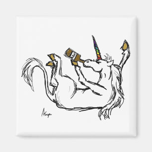 Imán borracho del unicornio