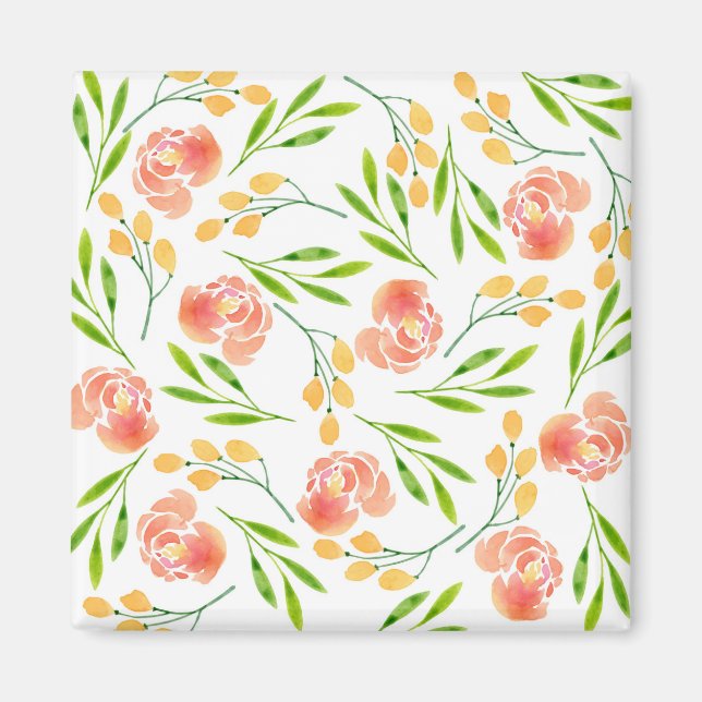 Imán Borradores de flores (Frente)