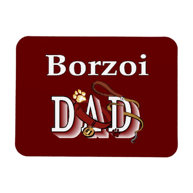 Imán Borzoi Dad (Horizontal)