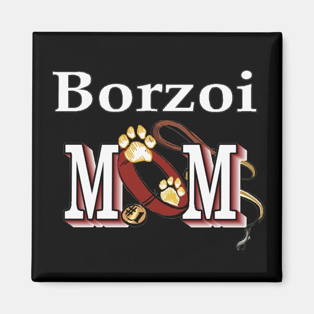 Imán Borzoi Dog MOM (Frente)
