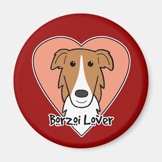 Imán Borzoi Lover (Frente)
