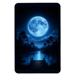 Imán Bosque Celestial Iluminado por la Luna Estética