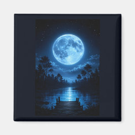 Imán Bosque Celestial Iluminado por la Luna Estética