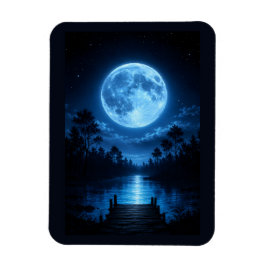 Imán Bosque Celestial Iluminado por la Luna Estética