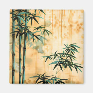 Imán Bosque de bambú de naturaleza botánica Zen