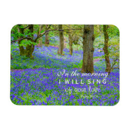Imán Bosque de Bluebells en Escocia, versos de la Bibli