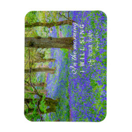 Imán Bosque de Bluebells en Escocia, versos de la Bibli