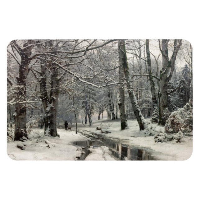Imán Bosque de hayas, invierno por Anders Andersen-Lund (Horizontal)