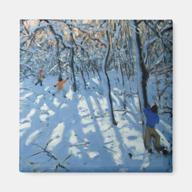 Imán Bosque de invierno cerca de Newhaven Derbyshire (Frente)