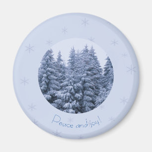 Imán Bosque de invierno mágico -