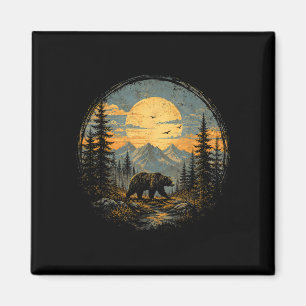 Imán Bosque de montaña luna oso naturaleza salvaje