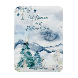 Imán Bosque de Nieve Bosques Animales Árboles Naturales