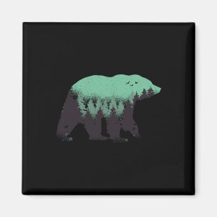 Imán Bosque de Osos Naturaleza Oso Pardo Senderismo Caz