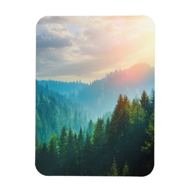 Imán Bosque de pinos en los Dolomitas, Italia (Vertical)