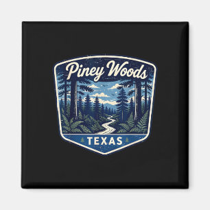 Imán Bosque de pinos texas bosque naturaleza senderismo