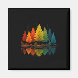 Imán Bosque de Reflexión de la Naturaleza Árboles Exter