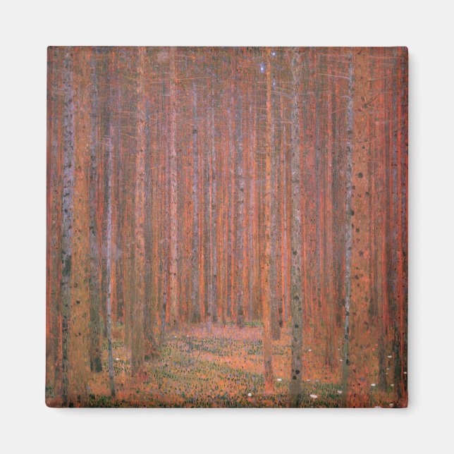 Imán Bosque Fir Tree (por Gustav Klimt) (Frente)