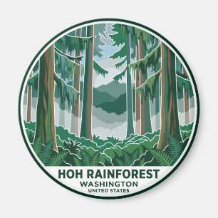 Imán Bosque lluvioso de Hoh, Parque Nacional Olímpico W