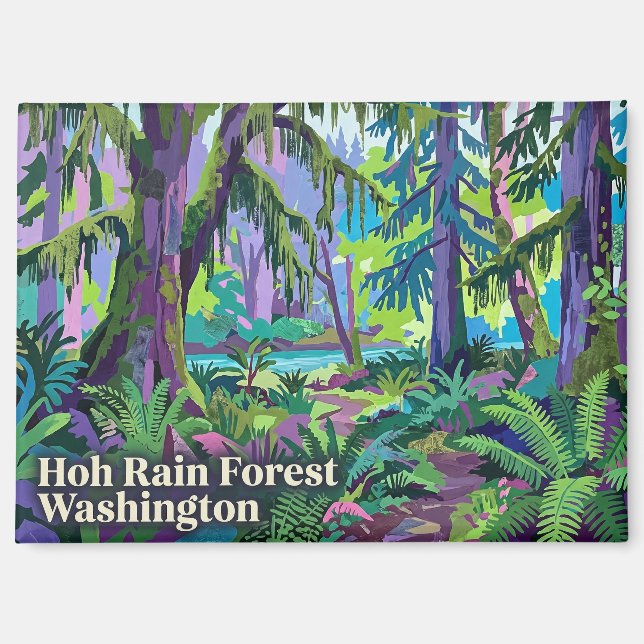 Imán Bosque Lluvioso Hoh Washington EE. UU. (Anverso)