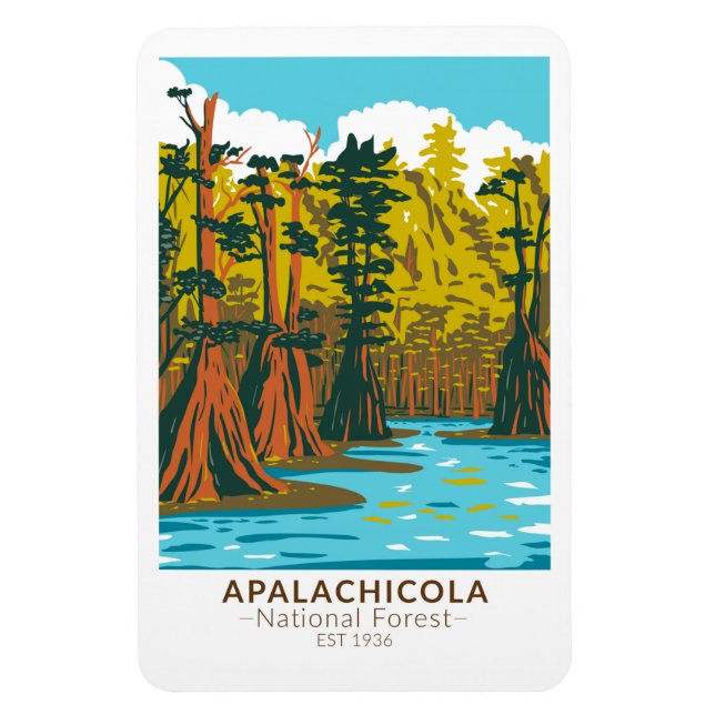 Imán Bosque nacional de Apalachicola (Vertical)