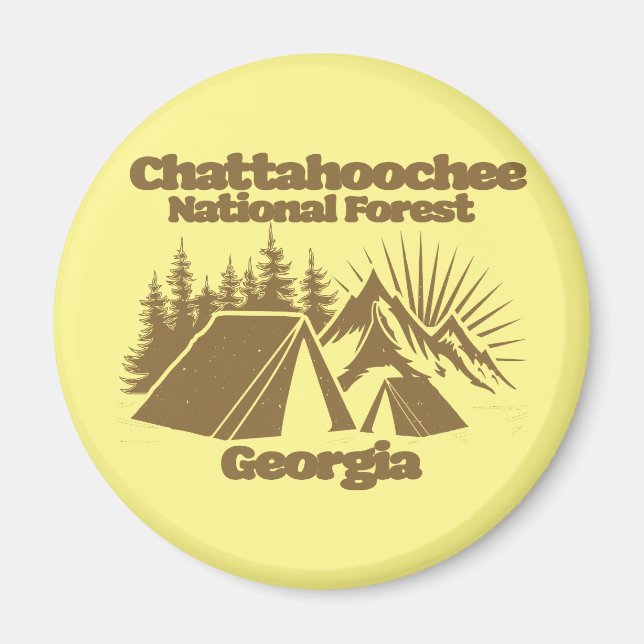 Imán Bosque nacional de Chattahoochee Georgia (Frente)