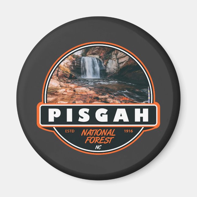 Imán Bosque nacional de Pisgah Emblem de Carolina del N (Frente)