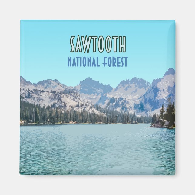 Imán Bosque nacional de Sawtooth Idaho (Frente)