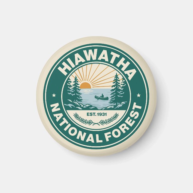 Imán Bosque Nacional Hiawatha (Frente)