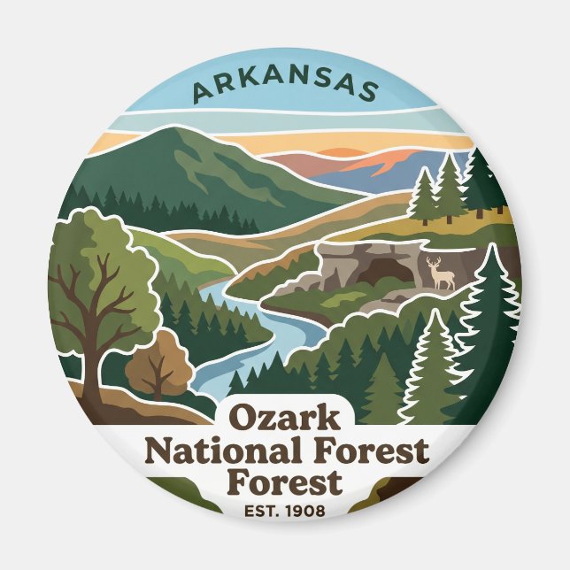 Imán Bosque Nacional Ozark Arkansas (Frente)