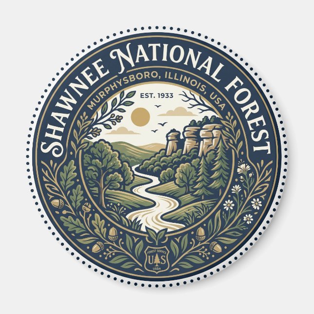 Imán Bosque Nacional Shawnee EE. UU. (Frente)
