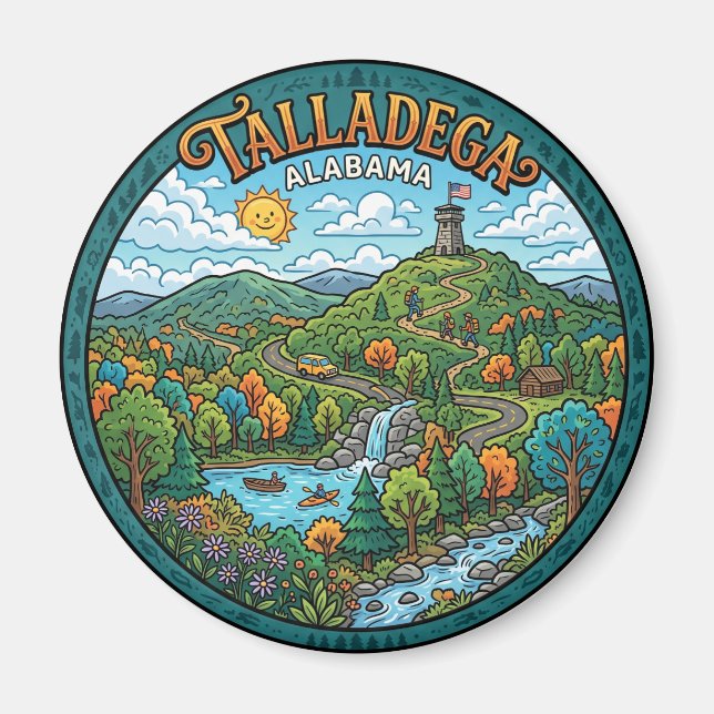 Imán Bosque Nacional Talladega Alabama (Frente)