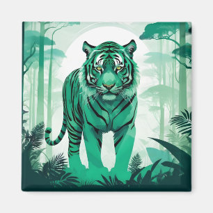 Imán Bosque natural de animales silvestres de Tigre