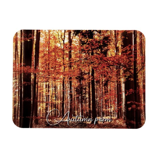 Imán Bosque otoñal hermoso (Horizontal)