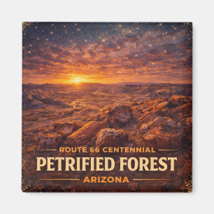 Imán Bosque Petrificado Vista del Crepúsculo del Centen