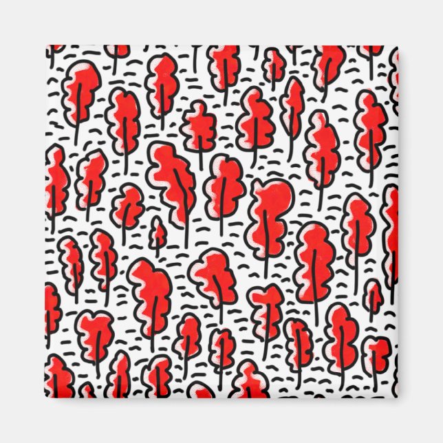 Imán Bosque Rojo (Frente)