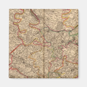 Imán bosques de Francia y carreteras e iglesias romanas