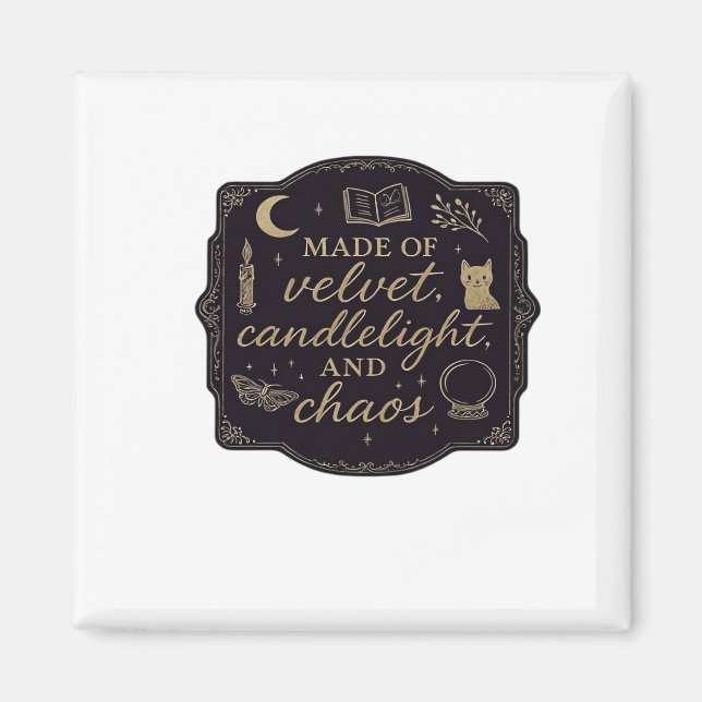 Imán Bosques místicos de fantasía Whimsigoth, lunas y m (Frente)