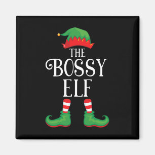 Imán Bossy Elf Matching Group Navidad Graciosa Familia
