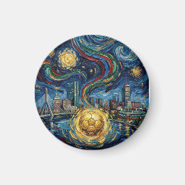 Imán Boston Football Art 2026 Skyline Stadium Design