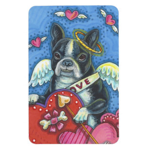 Imán Boston Terrible Cupid DOG VALENTINE MAGNET Grande