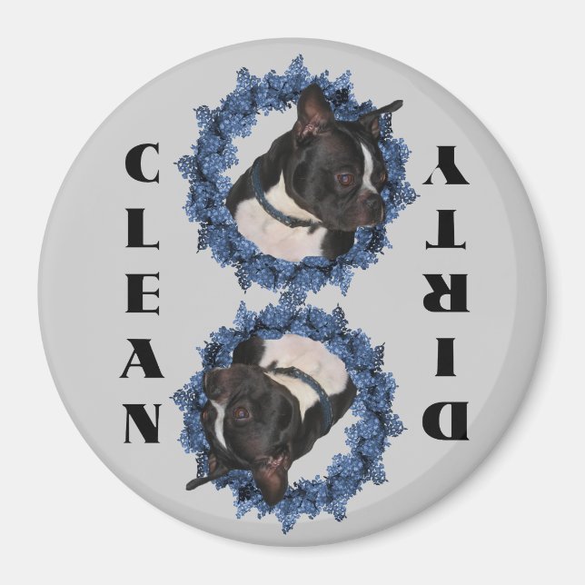 Imán Boston Terrier Dishlavnet Magnet (Frente)