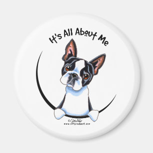 Imán Boston Terrier su todo alrededor yo