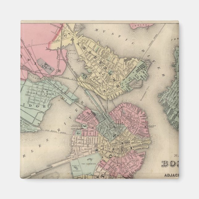 Imán Boston y ciudades adyacentes (Frente)