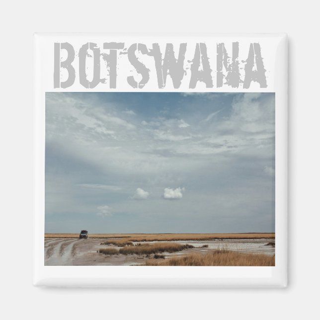 Imán Bostwana Car Travel Salt Pan Magnet (Frente)