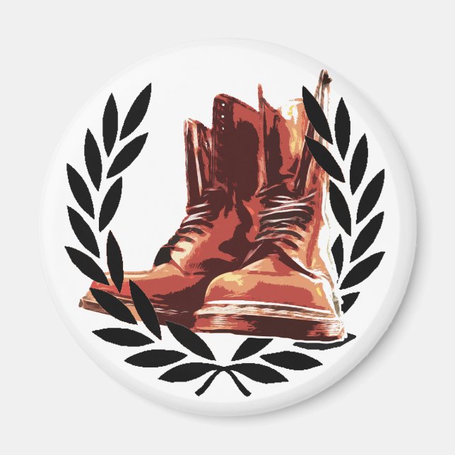 Imán botas de piel (Frente)