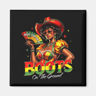Imán Botas en el suelo Mujer afro negra africana negra
