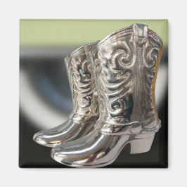 Imán Botas vaqueras de plata