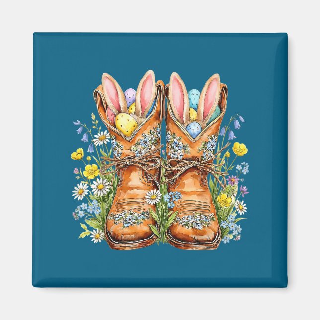 Imán Botas vaqueras occidentales de Pascua orejas de co (Frente)