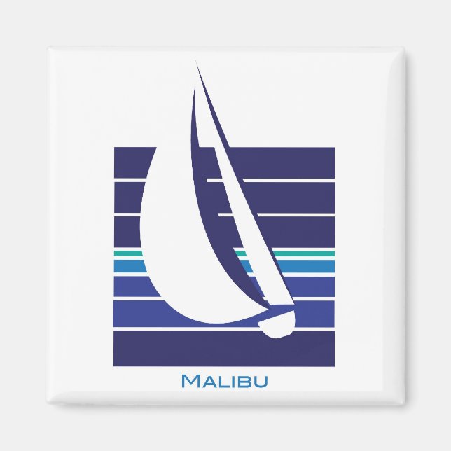imán Bote Blues Square_Malibu (Frente)